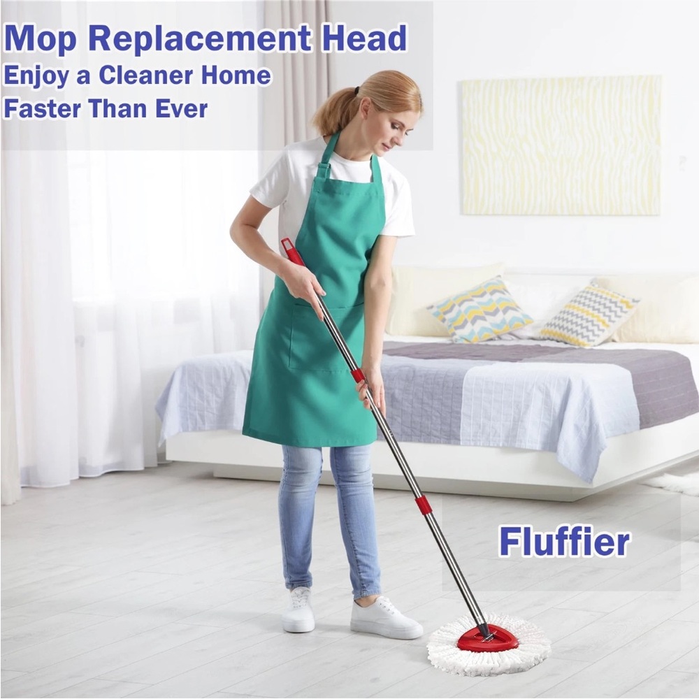 Spin Mop Replacement Head 3 Pack Mop Refill Compatible with Ocedar Triangle - Picture 3 of 4